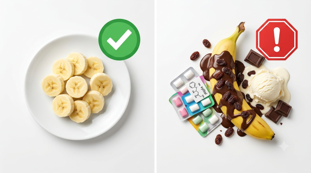 Foods not to mix with bananas for dogs
