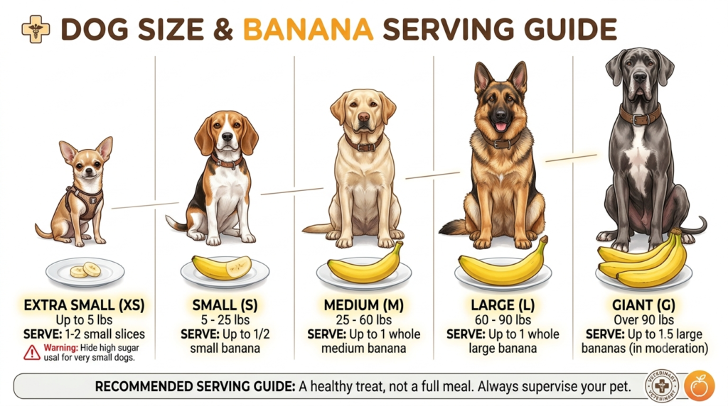 Banana serving size chart for dogs