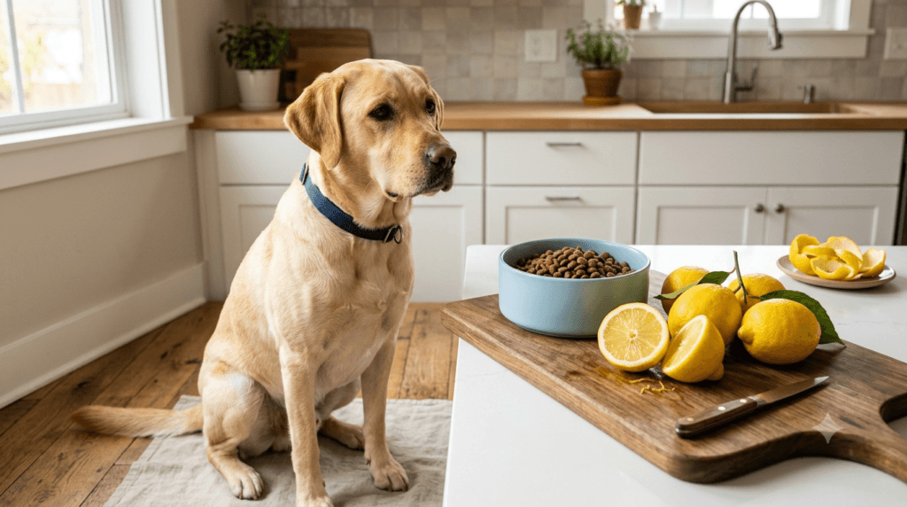 Can Dogs Eat Lemons? 7 Essential Safety Facts Can Dogs Eat Lemons? A Labrador beside fresh lemons