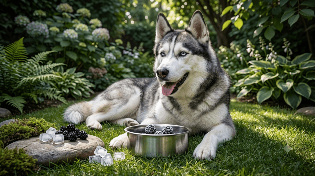 Frozen blackberries for dogs