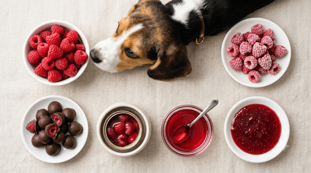 Raspberry products safe for dogs