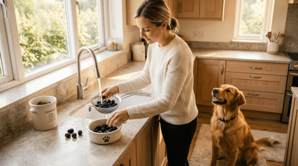 Safe blackberry feeding for dogs
