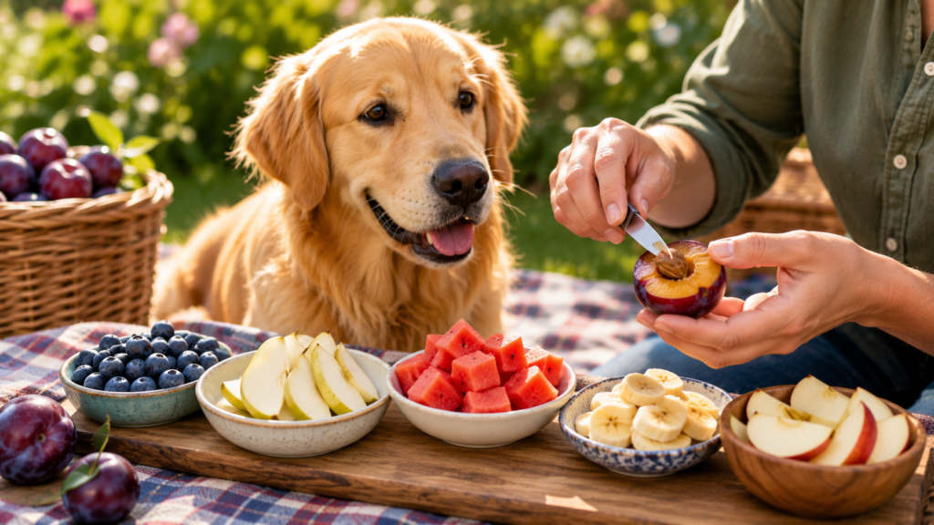 Safe fruits instead of plums for dogs