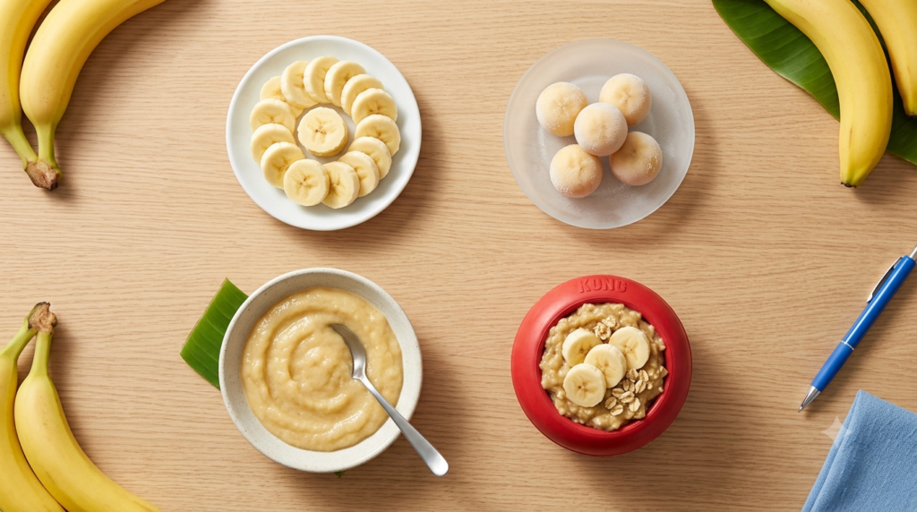 Safe ways to serve bananas to dogs