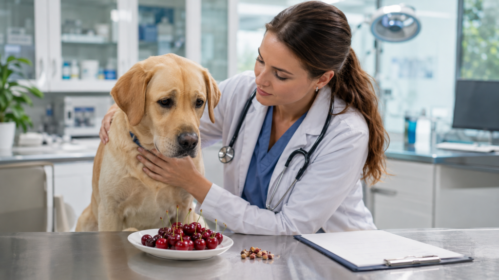 Symptoms of cherry poisoning in dogs