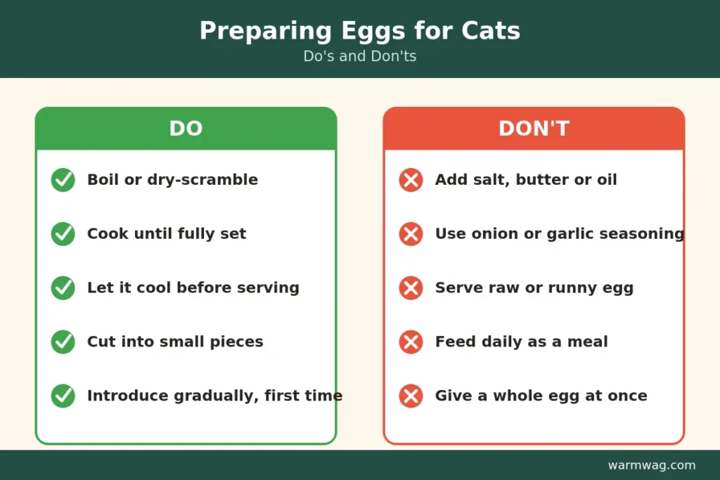 How to prepare eggs for cats — dos and don'ts checklist