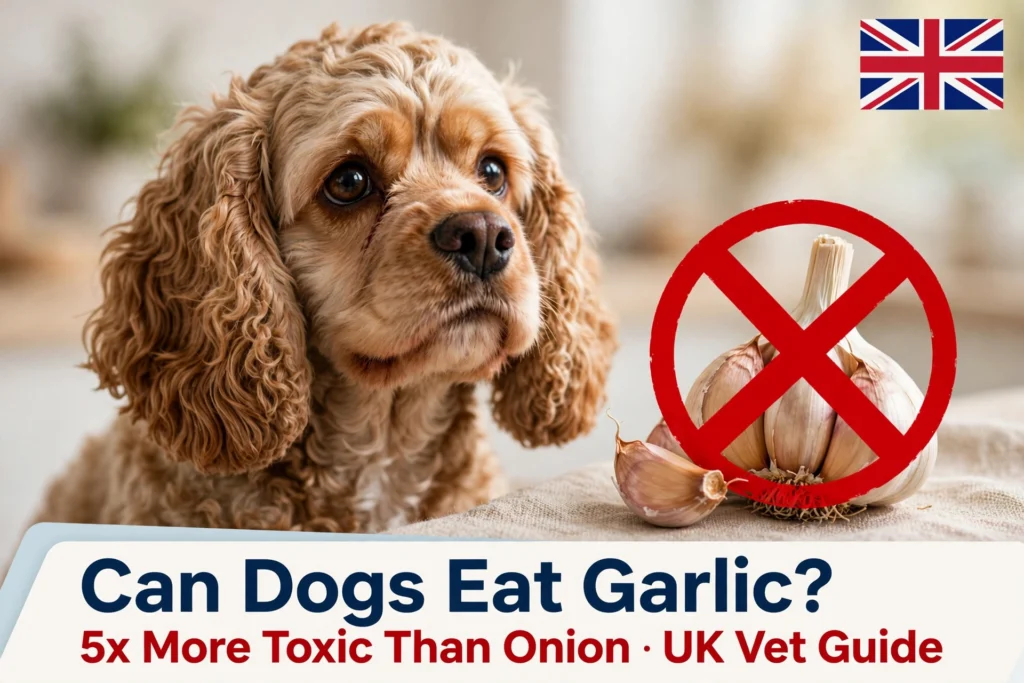 Can dogs eat garlic? No - 5x more toxic than onion UK vet guide 2026