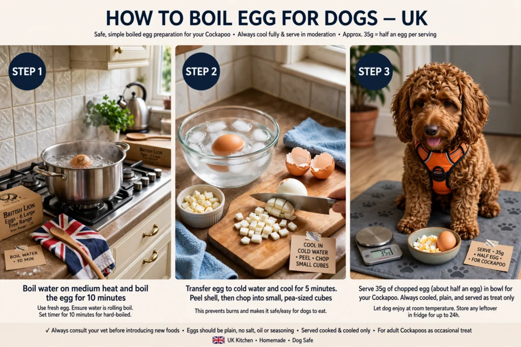 how to boil egg for dogs uk 10 min step by step 35g cockapoo
