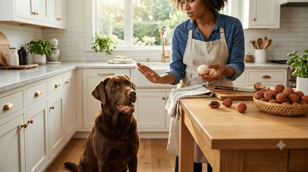 Lychee seed is dangerous for dogs