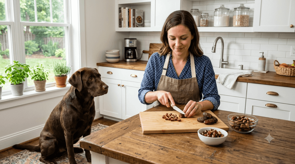 Removing date pits before feeding dogs