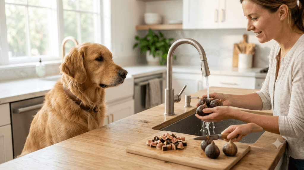 Preparing fresh figs safely for dogs