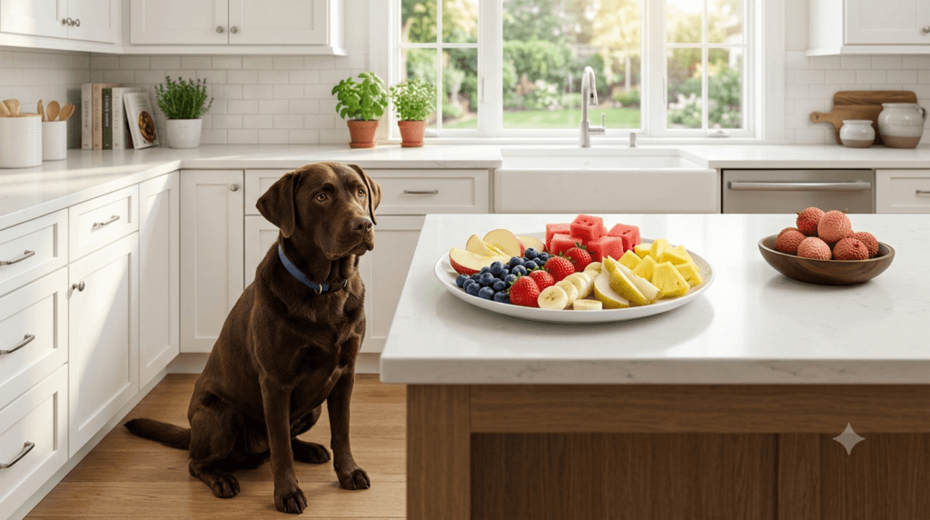 Safe fruits instead of lychee for dogs