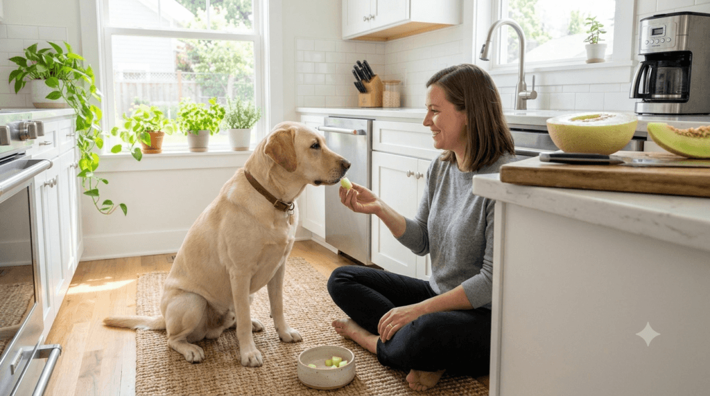 Safe honeydew serving size for a Labrador Retriever