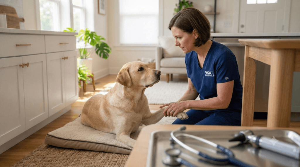 Signs of grape toxicity in dogs during veterinary examination