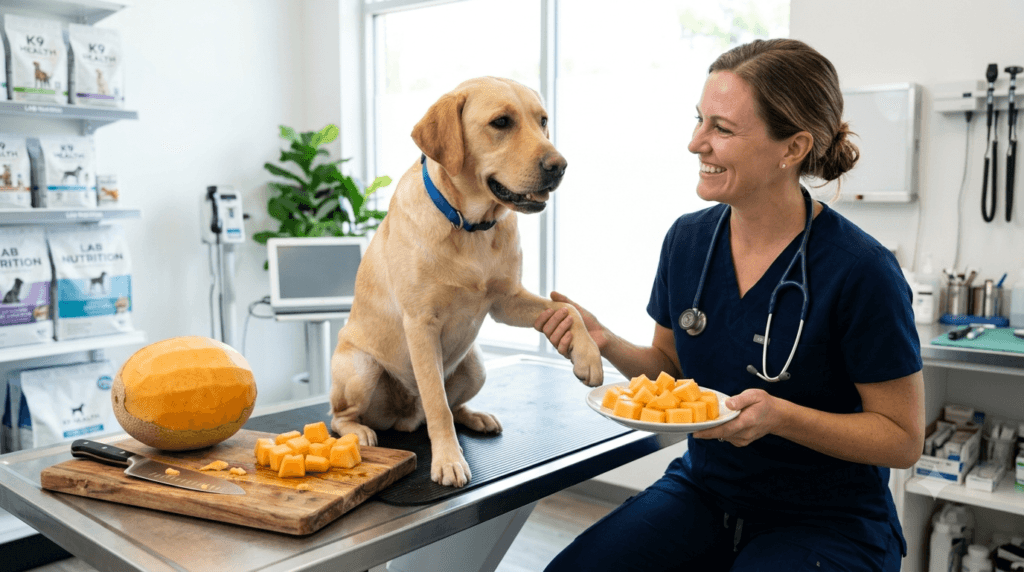 Veterinarian advice about cantaloupe for dogs