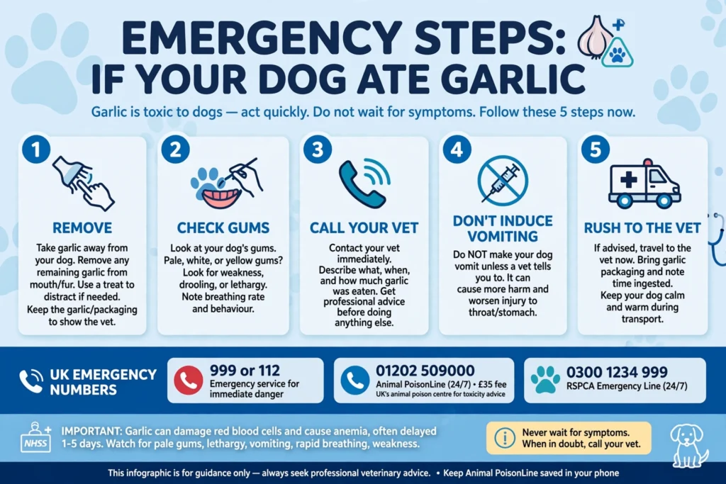What to do if your dog ate garlic - 5 emergency steps UK vet guide Animal PoisonLine